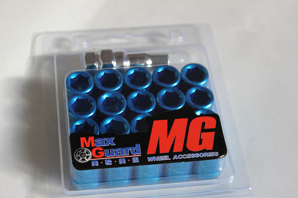 Гайки колесные - Max Guard синие - Japan Wheels